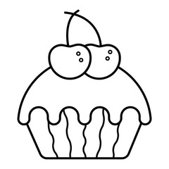 cup cake icon icon isolated vector