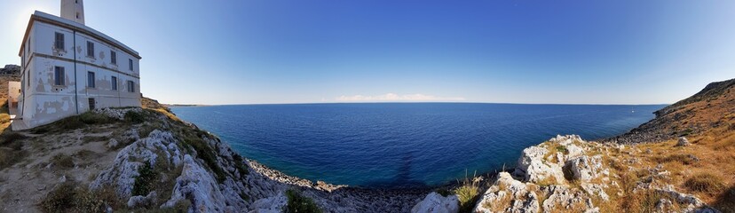 Fototapeta na wymiar Otranto - Panoramica dalla scogliera di Punta Palascia