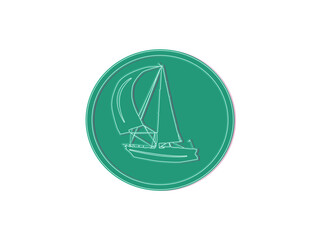 Sailing boat icon