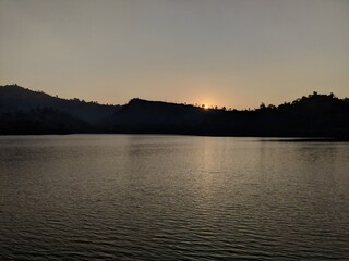 Sunrise over the lake.