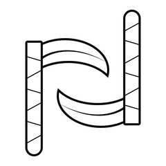 Ninja blade icon vector illustration