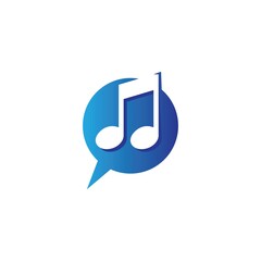Music logo creative vector icon
