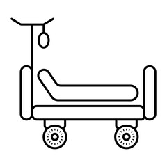 Hospital bed icon vector illustration