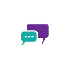 Speech bubble logo template vector icon