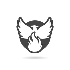 Phoenix icon with shadow