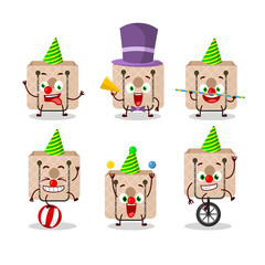 Fototapeta premium Cartoon character of women sling bag with various circus shows