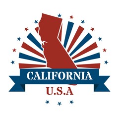 california state map label