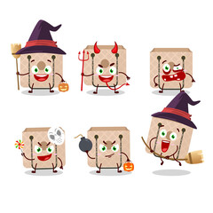 Halloween expression emoticons with cartoon character of women sling bag