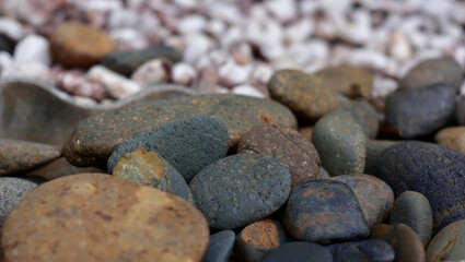 The stone has many colors.
Lay on the ground