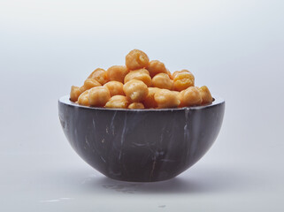 Chickpeas shot on white background