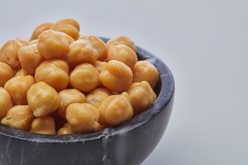 Chickpeas shot on white background