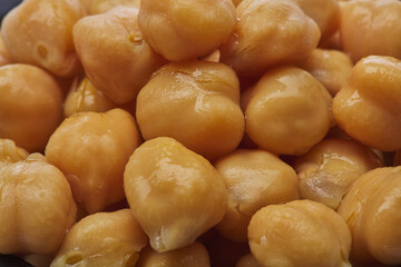 Chickpeas shot on white background