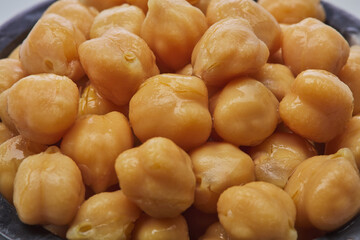 Chickpeas shot on white background