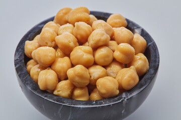 Chickpeas shot on white background