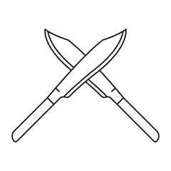 crossed knives