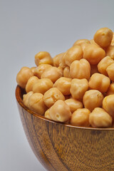 Chickpeas shot on white background