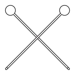 crossed drumsticks