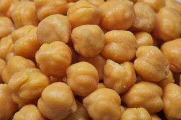 Chickpeas shot on white background