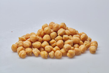 Chickpeas shot on white background