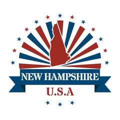 new hampshire state map label