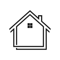 Fototapeta premium home icon logo with a minimalist line concept