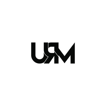 urm letter original monogram logo design