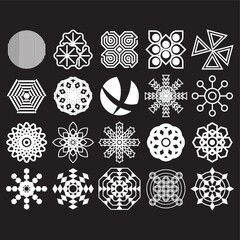 set of abstract icons