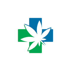marijuana medical logo , leaf medic logo