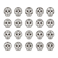 skull icon set