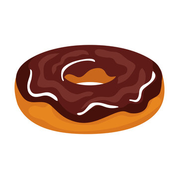 Donut design, sweet food and dessert theme Vector illustration