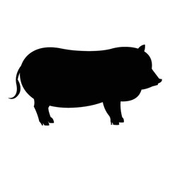 silhouette of pig