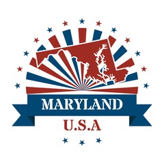 maryland state map label