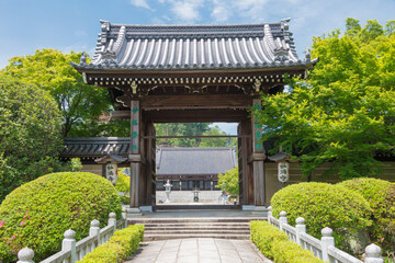 Myoman-ji Temple in Kyoto, Japan. The temple was founded in 1389.