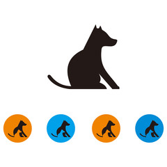 Dog vector icon illustration sign