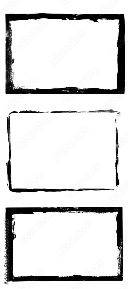 Poster set of black frames isolated on white background