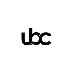 ubc letter original monogram logo design