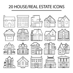 set of house icons