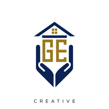Ge Logo Design Vector For Real Estate