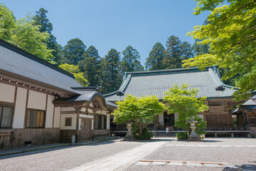 Fototapeta na wymiar Yokawa Area at Enryakuji Temple in Otsu, Shiga, Japan. It is part of the UNESCO World Heritage Site - Historic Monuments of Ancient Kyoto (Kyoto, Uji and Otsu Cities).