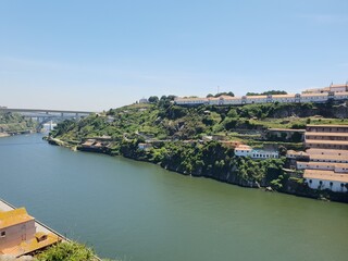 Fototapeta na wymiar Blick auf den Douro und Vila Nova de Gaia Portugal Panoramic view of Douro river and Vila Nova de Gaia Portugal