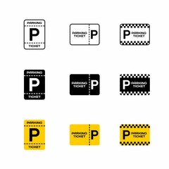 Parking Ticket Icon : Transportation Theme, Infographics and Other Graphic Related Assets.