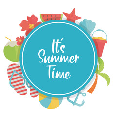 summer time with beach elements