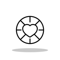 Passion icon in flat style. Passion for work symbol for your web site design, logo, app, UI Vector EPS 10.