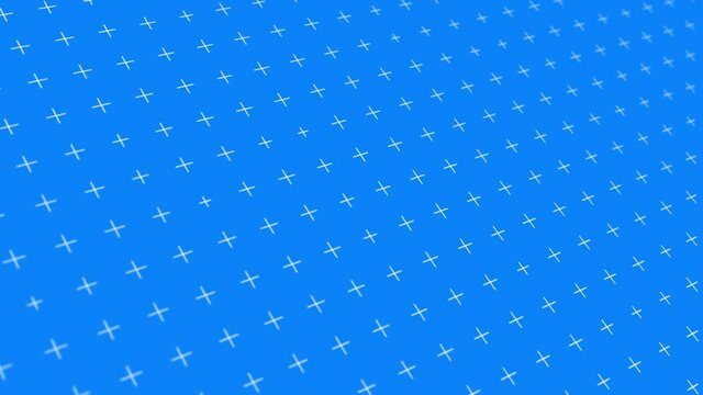 Abstact modern blue geometric backgroud with white moving cross grid