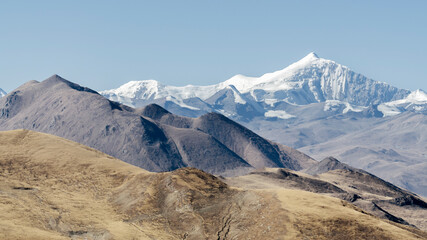 Mount Nojin Kangtsang, view from Yamdrok Lake, Tibet