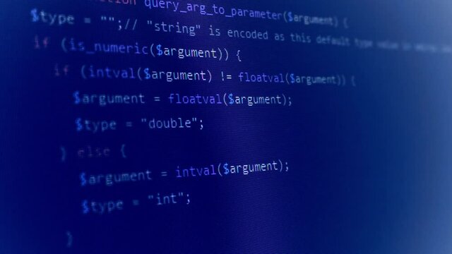 Computer source code of blockchain running over dark monitor.