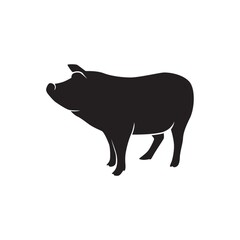 silhouette of a pig