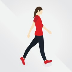Fototapeta na wymiar woman walking