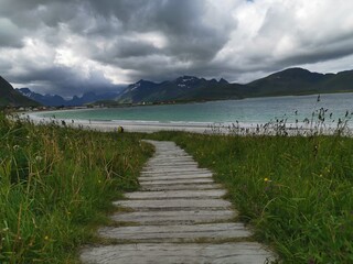 Lofoten Ramberg Beach Flakstad Scenic Northern Norway