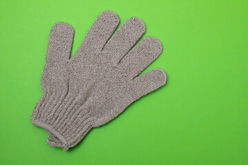 raw fish on white paper on green background